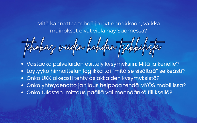 Tehokas viiden kohdan tsekkilista ChatGPT-mainoksiin: palvelukuvaus, hinnoittelu, UKK, mobiili ja mittaus.